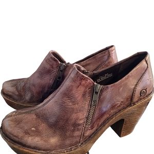 BORN Famke brown leather clogs- 7.5
